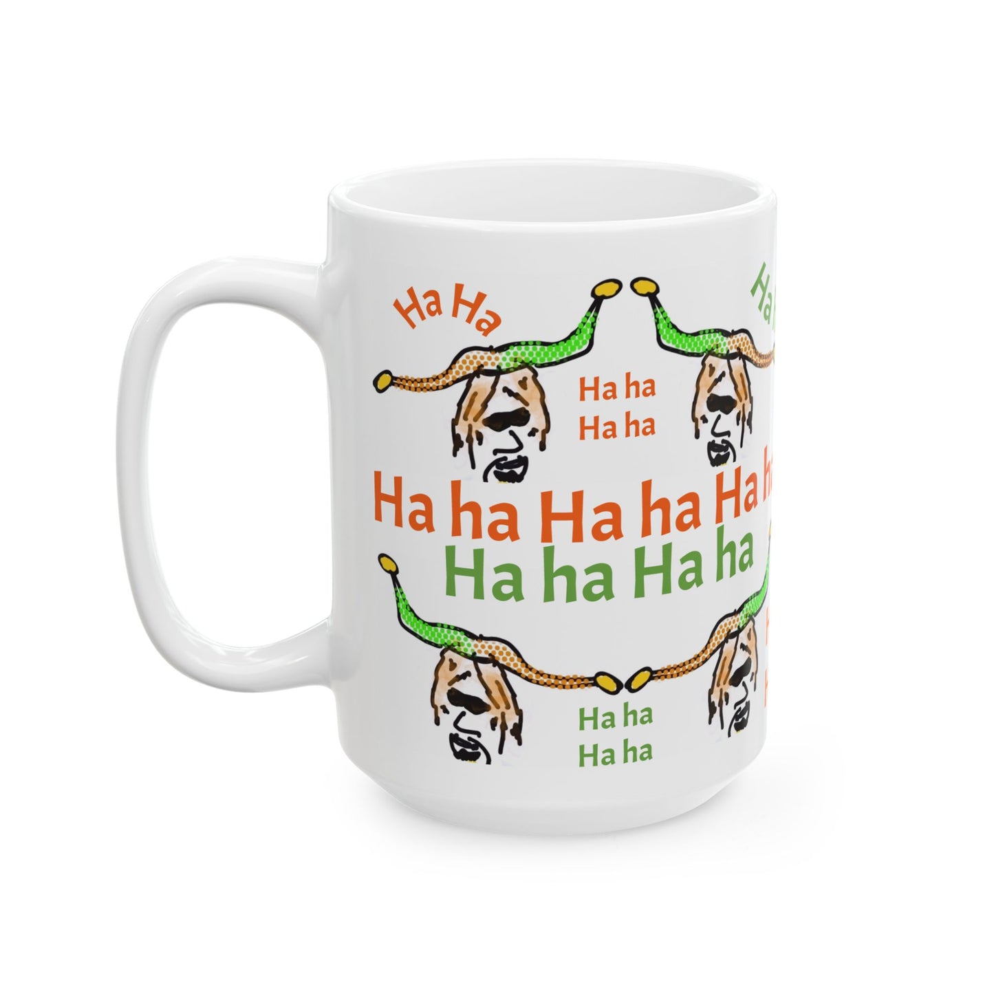 Prankster/HaHa Mug, 15 oz, white