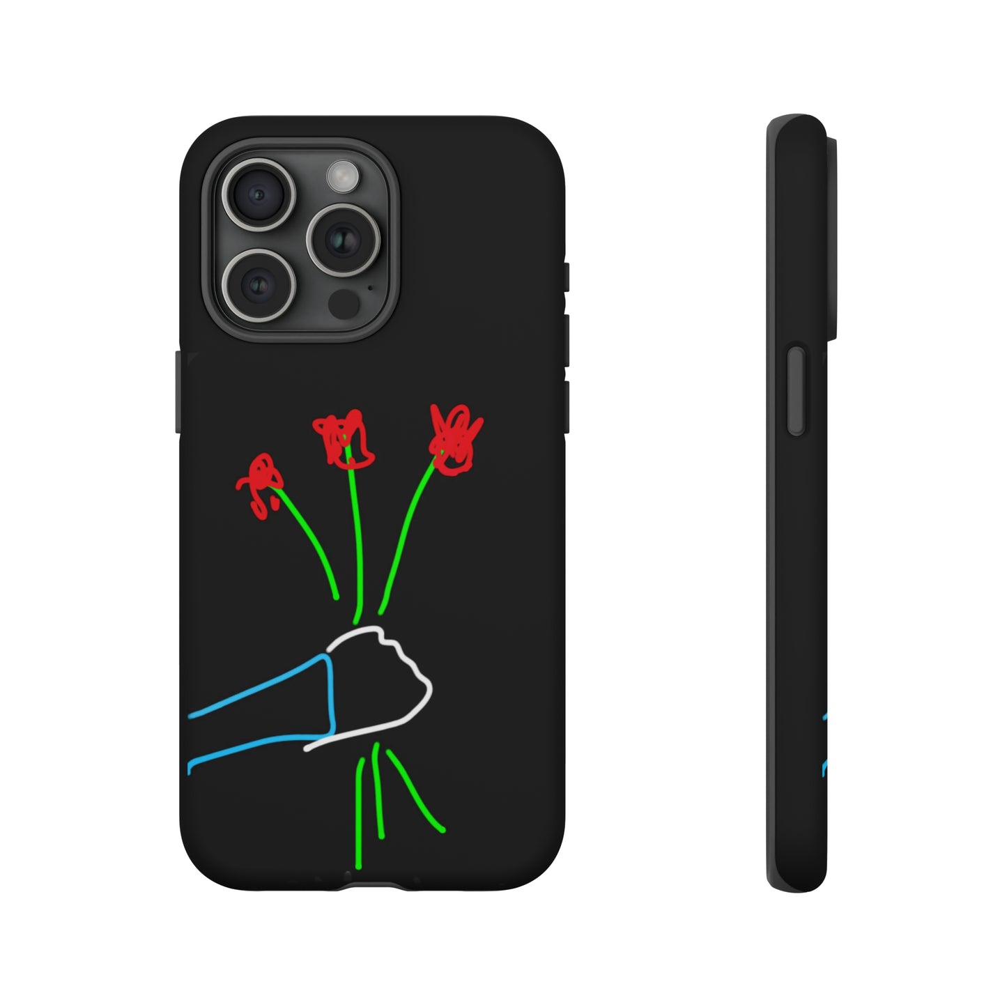 3 Red Flowers- Tough Cases- 46 Phone Styles
