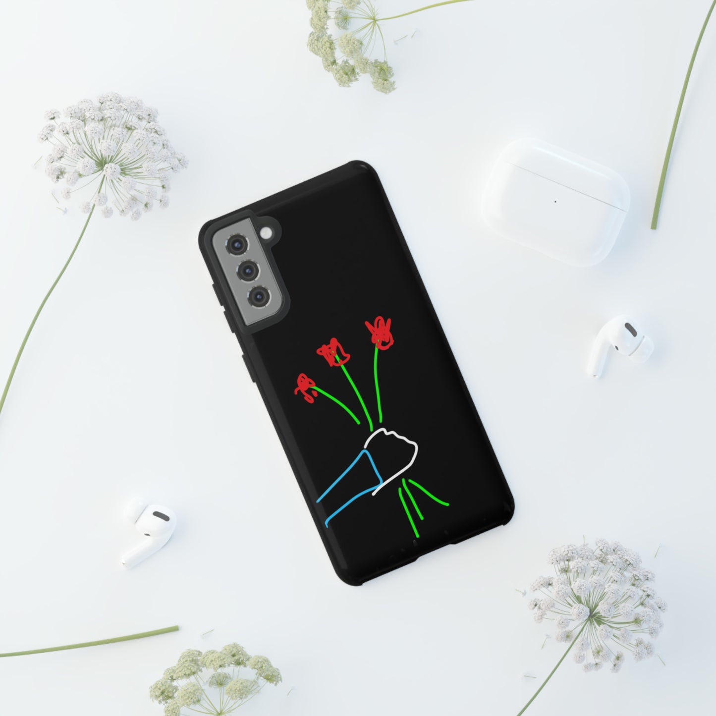 3 Red Flowers- Tough Cases- 46 Phone Styles