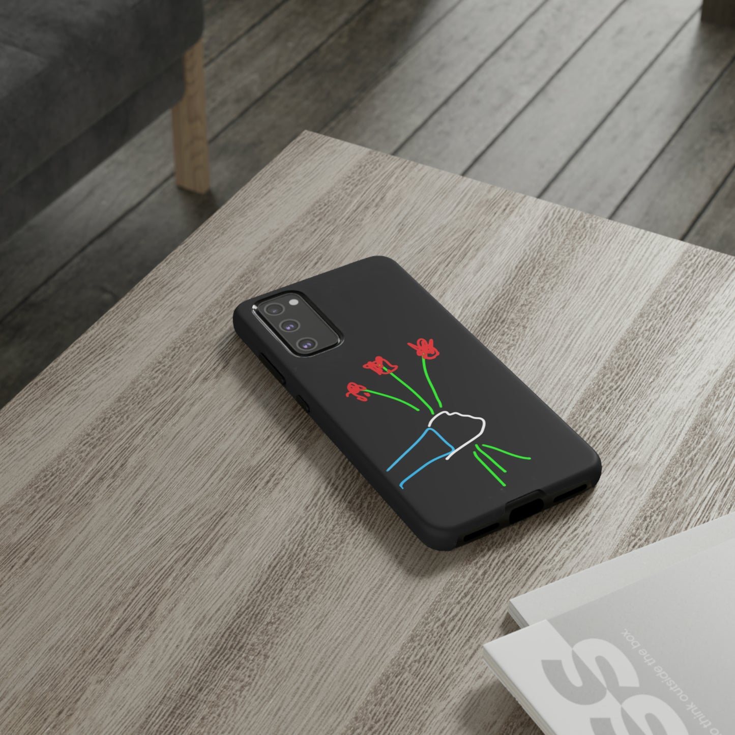 3 Red Flowers- Tough Cases- 46 Phone Styles