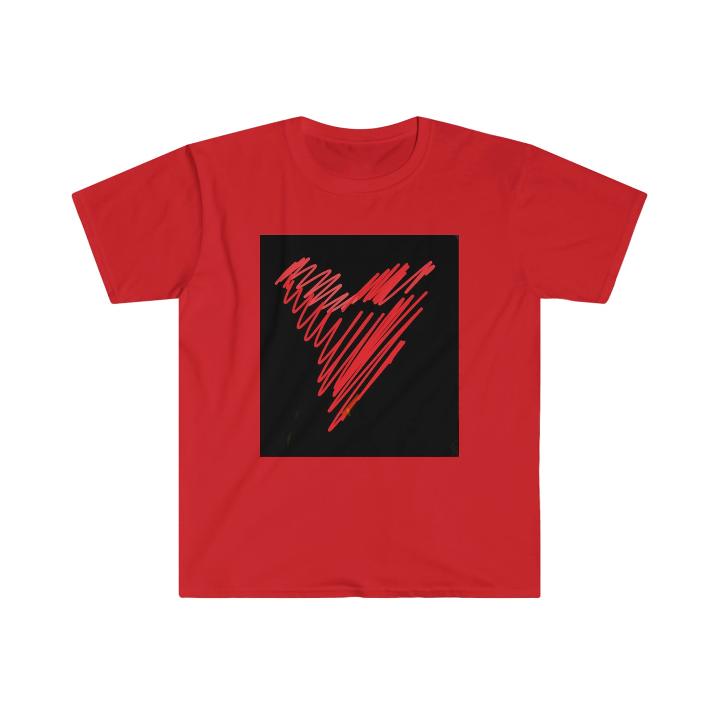 Scribble Heart- Unisex Softstyle T-Shirt