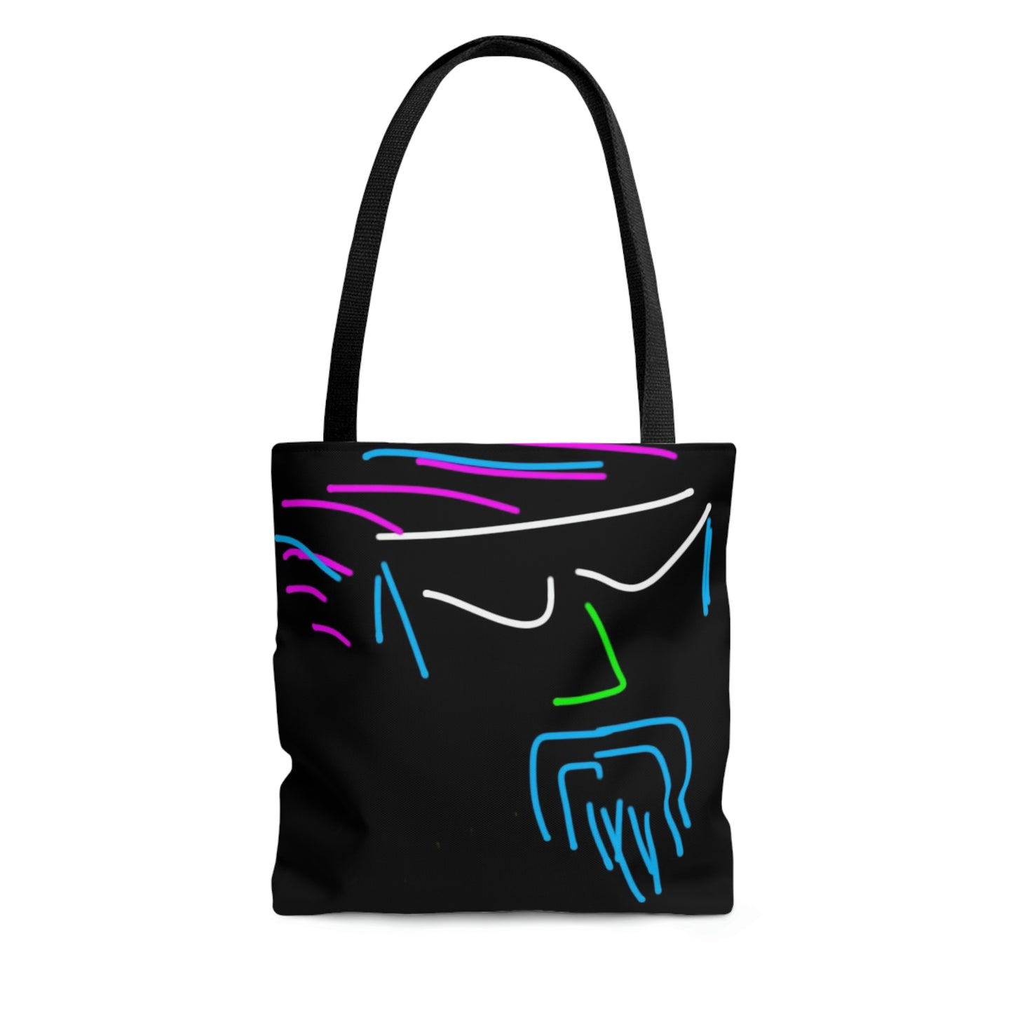 Funhead- Tote Bag (AOP)- Black and Purple