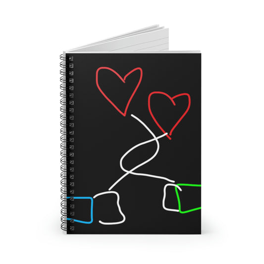 Tangled Hearts- Spiral Notebook - Ruled Line