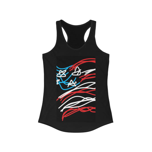 July 4th- Old Glory- Women's Ideal Racerback Tank
