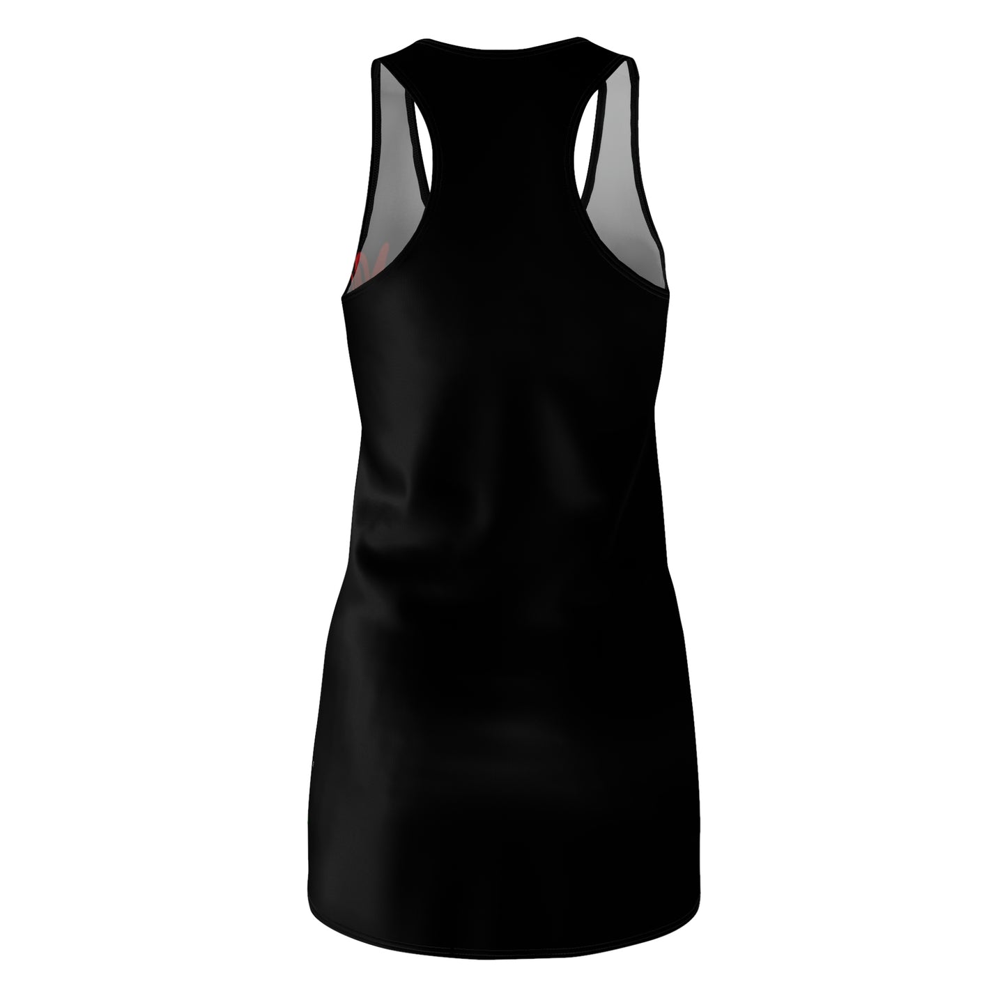 3 Red Flowers- Women's Cut & Sew Racerback Dress (AOP)- Black
